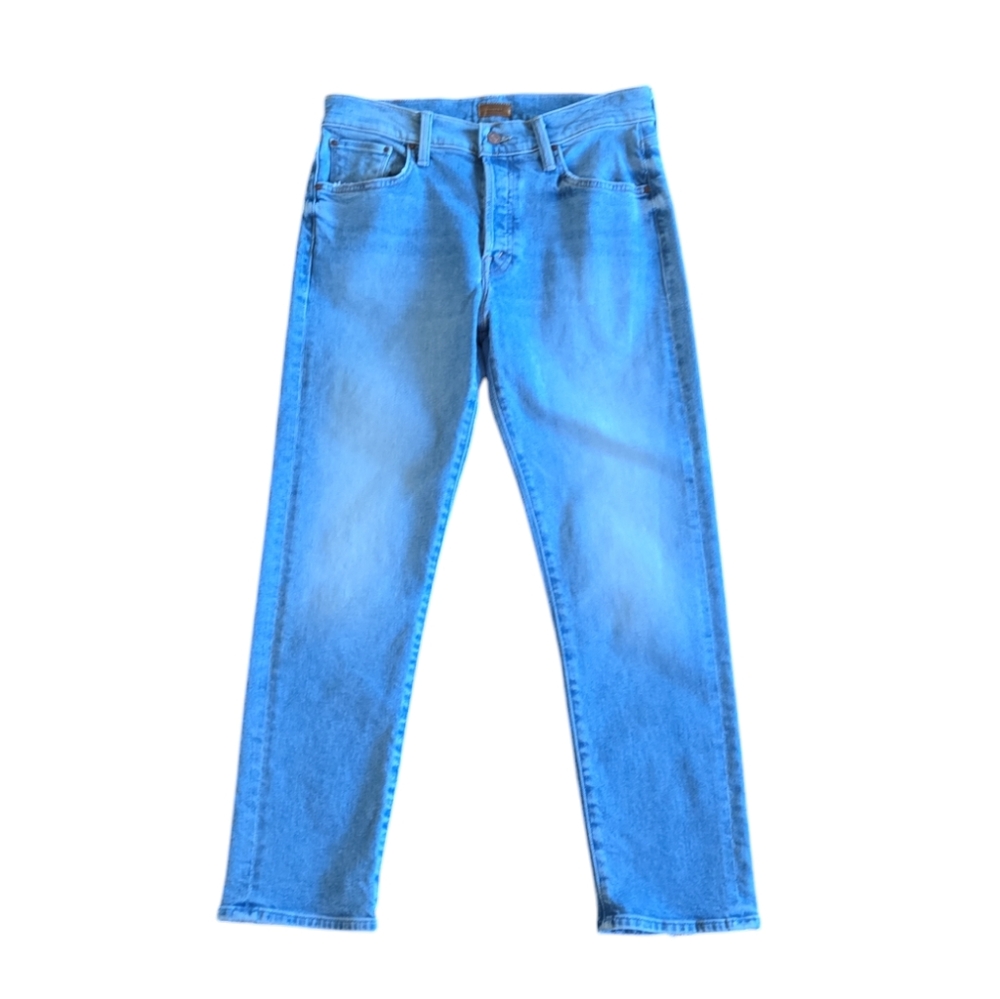 Mother The Scrapper Ankle Button Fly High Rise Stretch Straight Leg Jeans Sz 26 - Picture 4 of 16